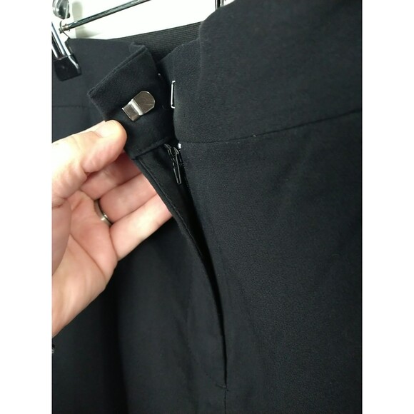 Zara Woman XL Pants Ankle Black Straight Stretch Waist Pocket Officewear - Picture 6 of 12